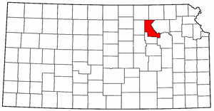 Kansas Map showing Riley County