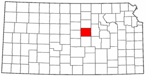 Kansas Map showing Saline County