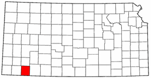 Kansas Map showing Seward County