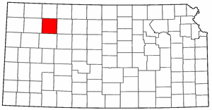Kansas Map showing Sheridan County