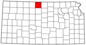 Kansas Map showing Smith County