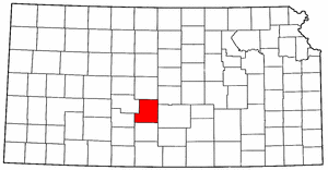 Kansas Map showing Stafford County