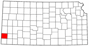 Kansas Map showing Stanton County