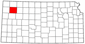 Kansas Map showing Thomas County