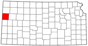 Kansas Map showing Wallace County