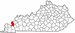 Kentucky Map showing Livingston County