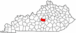 Kentucky Map showing Marion County