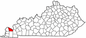 Kentucky Map showing McCracken County