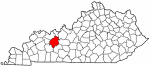 Kentucky Map showing Ohio County