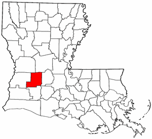 Louisiana Map showing Allen County