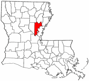 Louisiana Map showing Catahoula County