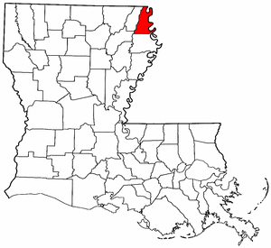 Louisiana Map showing East Carroll County