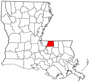 Louisiana Map showing East Feliciana County