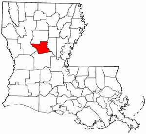 Louisiana Map showing Grant County