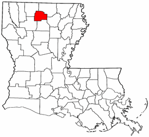 Louisiana Map showing Lincoln County
