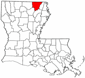 Louisiana Map showing Morehouse County