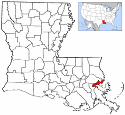 Louisiana Map showing Orleans County