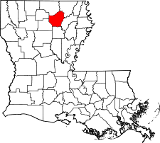 Louisiana Map showing Ouachita County