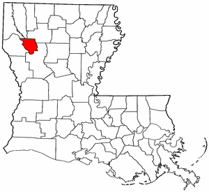 Louisiana Map showing Red River County