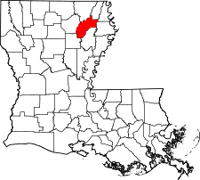 Louisiana Map showing Richland County