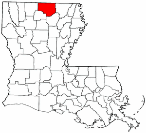 Louisiana Map showing Union County