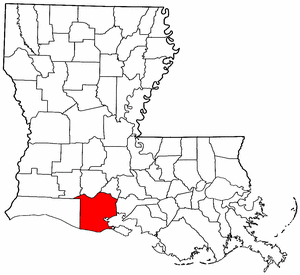 Louisiana Map showing Vermilion County
