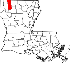 Louisiana Map showing Webster County
