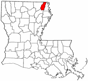 Louisiana Map showing West Carroll County