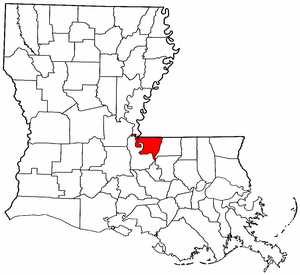 Louisiana Map showing West Feliciana County