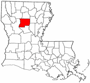 Louisiana Map showing Winn County