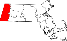 Massachusetts Map showing Berkshire County