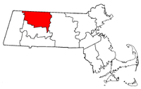 Massachusetts Map showing Franklin County