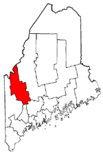 Maine Map showing Franklin County