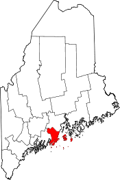 Maine Map showing Knox County