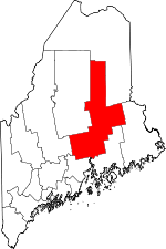 Maine Map showing Penobscot County