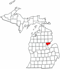 Michigan Map showing Arenac County