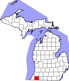 Michigan Map showing Cass County
