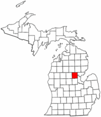 Michigan Map showing Gladwin County