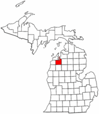 Michigan Map showing Grand Traverse County