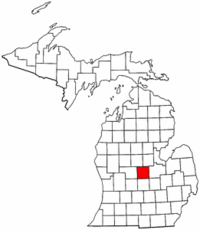 Michigan Map showing Gratiot County