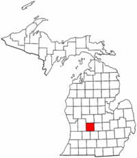 Michigan Map showing Ionia County