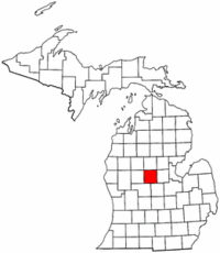 Michigan Map showing Isabella County