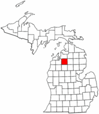 Michigan Map showing Kalkaska County