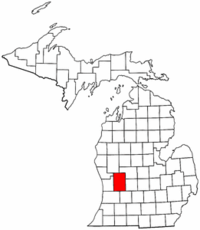 Michigan Map showing Kent County