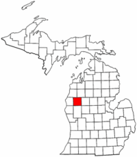 Michigan Map showing Lake County