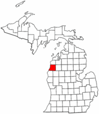 Michigan Map showing Manistee County