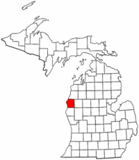 Michigan Map showing Mason County