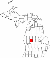 Michigan Map showing Mecosta County