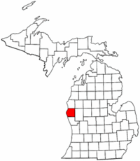Michigan Map showing Oceana County