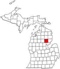 Michigan Map showing Ogemaw County